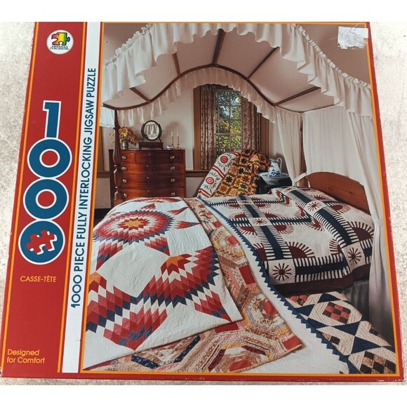 Designed For Comfort 1000 Piece Jigsaw Puzzle Quilts American Publishing Vintage - Picture 1 of 3
